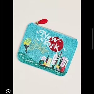 Anthropologie New York Beaded Pouch